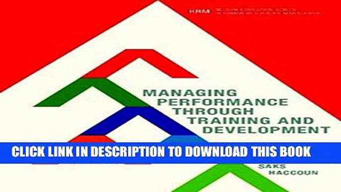 New Book Managing Performance through Training and Development