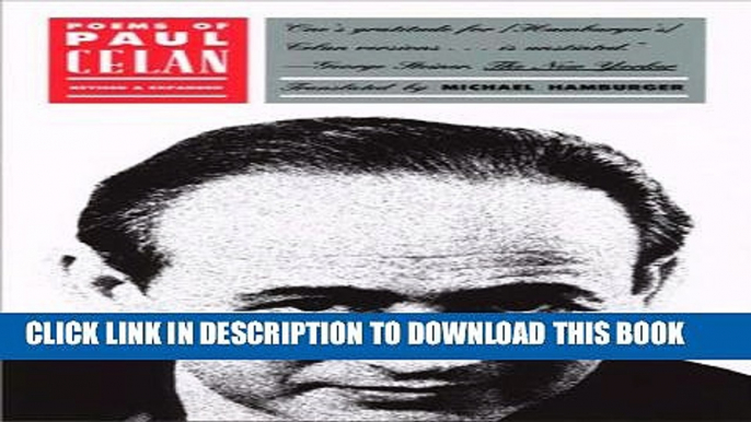 [PDF] Poems of Paul Celan: A Bilingual German/English Edition, Revised Edition Full Online