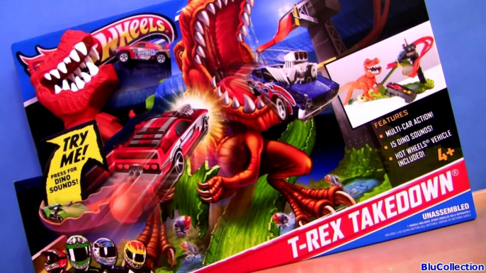 Pista Ataque do Dinossauro Jurassic T-Rex Takedown Brinquedos Carrinhos Hot Wheels Dino Attack