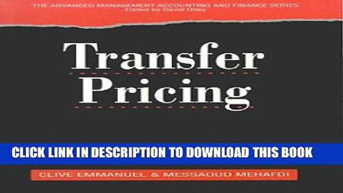 [New] Transfer Pricing (Advanced Management Accounting   Finance) Exclusive Full Ebook