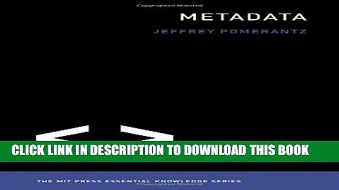 New Book Metadata (The MIT Press Essential Knowledge series)