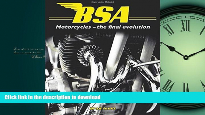 EBOOK ONLINE BSA Motorcycles: The Final Evolution FREE BOOK ONLINE