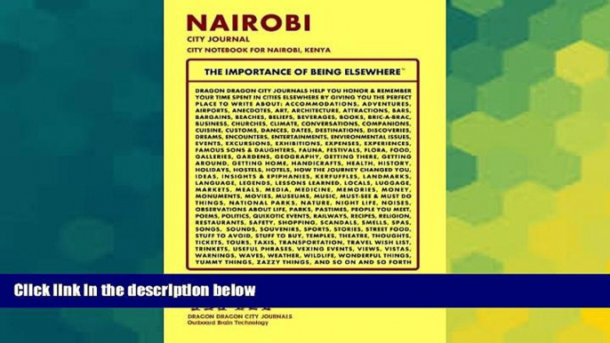 Big Deals  Nairobi City Journal, City Notebook for Nairobi, Kenya  Full Read Best Seller