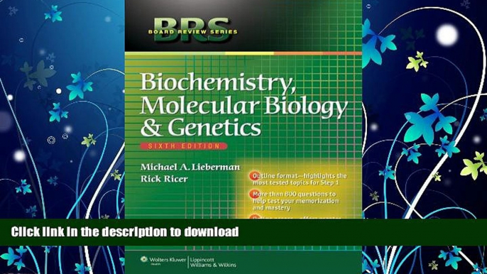 EBOOK ONLINE  BRS Biochemistry, Molecular Biology, and Genetics (Board Review Series)  BOOK ONLINE