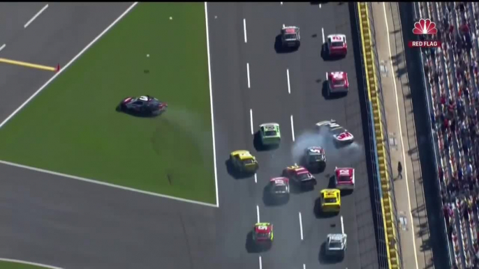 Restart Big One 2016 Nascar Sprint Cup Charlotte 2