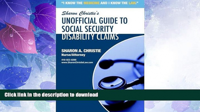 READ  Sharon Christie s Unofficial Guide to Social Security Disability Claims FULL ONLINE