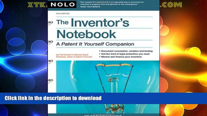 READ  Inventor s Notebook: A Patent It Yourself Companion FULL ONLINE
