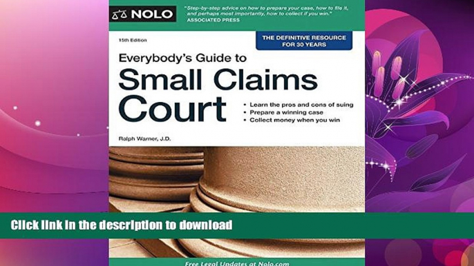 EBOOK ONLINE  Everybody s Guide to Small Claims Court (Everybody s Guide to Small Claims Court.