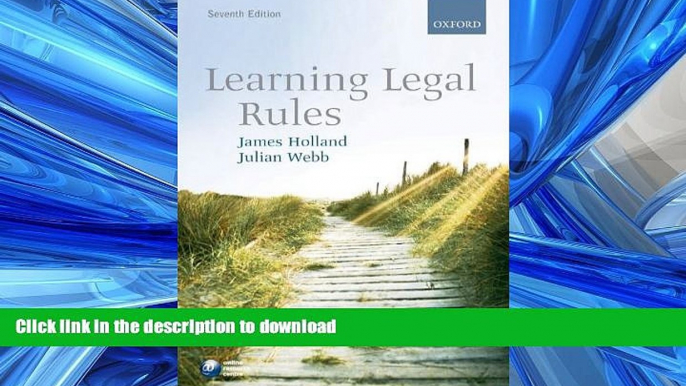 DOWNLOAD Learning Legal Rules READ EBOOK