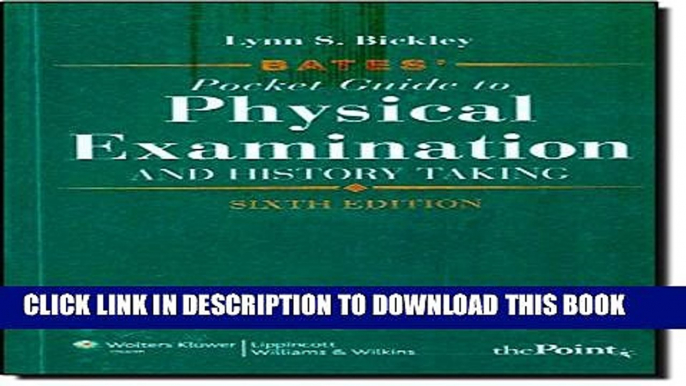 [Read PDF] Bates  Pocket Guide to Physical Examination and History Taking, North American Edition