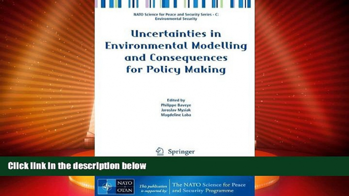 read here  Uncertainties in Environmental Modelling and Consequences for Policy Making (NATO