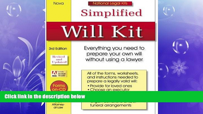 FULL ONLINE  Simplified Will Kit: National Legal Kit Series (Simplified Will Kit (W/CD))