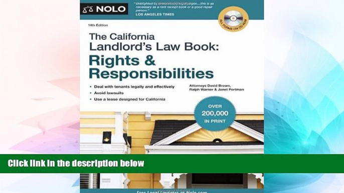 Must Have  The California Landlord s Law Book: Rights   Responsibilities  READ Ebook Full Ebook