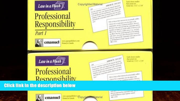 FULL ONLINE  Professional Responsibility (Law in a Flash Cards) (Double Card Set)