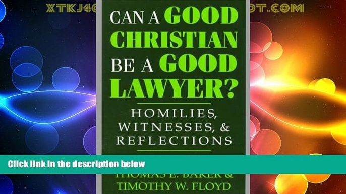 complete  Can a Good Christian Be a Good Lawyer?: Homilies, Witnesses, and Reflections (STUDIES