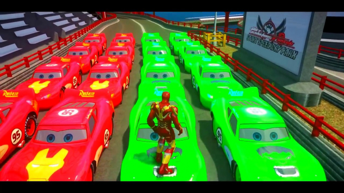 Nursery Rhymes Disney Pixar Iron Man & HULK Best Time with Lightning McQueen colors cars