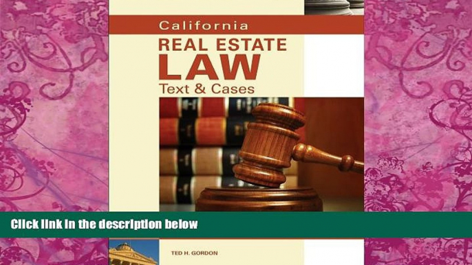 Big Deals  California Real Estate Law: Text   Cases  Best Seller Books Best Seller