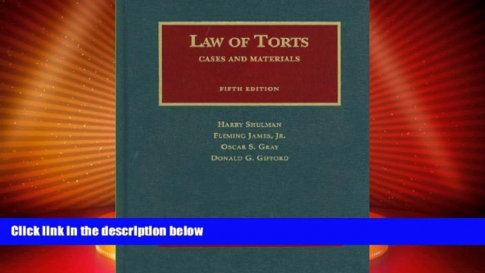 Big Deals  Cases and Materials on the Law of Torts, 5th (Casebook) (University Casebook Series)