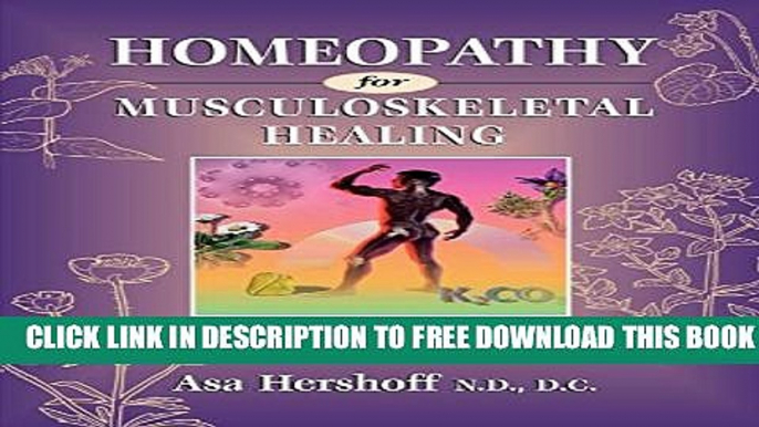 New Book Homeopathy for Musculoskeletal Healing