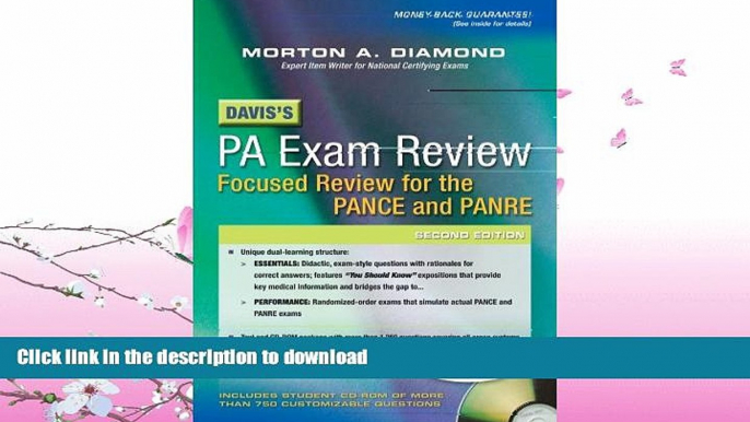 READ  Davis s PA Exam Review: Focused Review for the PANCE and PANRE FULL ONLINE