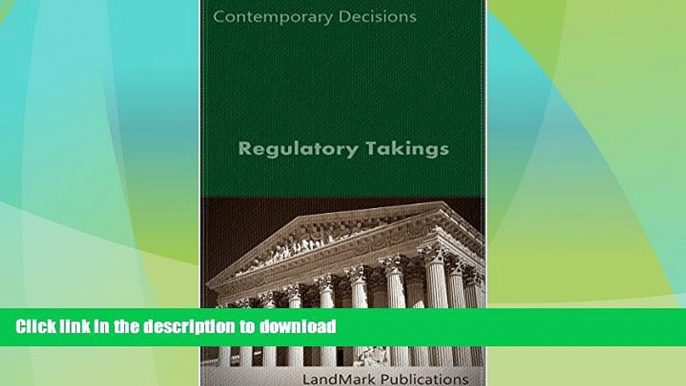 EBOOK ONLINE  Regulatory Takings (Constitutional Law Series)  GET PDF