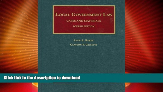 READ  Local Government Law, Cases and Materials, 4th (University Casebooks) (University Casebook