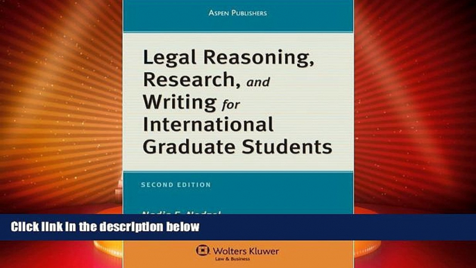 FAVORITE BOOK  Legal Reasoning Research   Writing for International Graduate Students