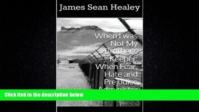 READ book  When I was Not My Brother s Keeper: When Fear, Hate and Prejudice Administer the Law