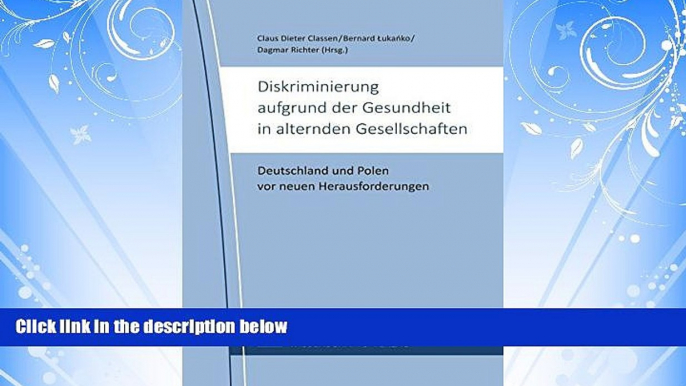 EBOOK ONLINE  Diskriminierung aufgrund der Gesundheit in alternden Gesellschaften: Deutschland