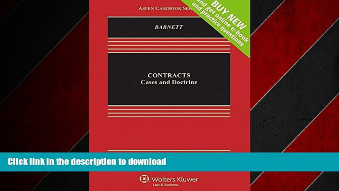 READ THE NEW BOOK Contracts: Cases and Doctrines (Aspen Casebook Series), 5th Edition READ EBOOK