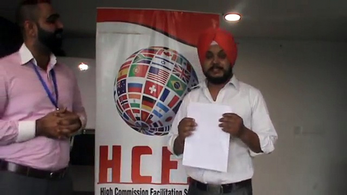 HCFS Chandigarh Immigration | Testimonial Pardeep Singh 21 SEP 2016 | Best Immigration Consultant