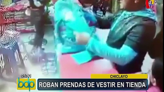 Chiclayo: roban prendas de vestir en tienda