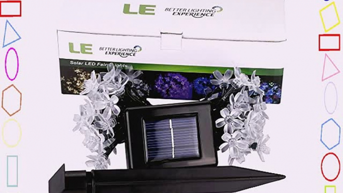 LE LED RGB Solar Blumen Lichterkette 50 LEDs 7m wasserdicht Rot / GrÃ¼n / Blau tragbar mit Lichtsensor