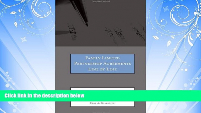 Books to Read  Family Limited Partnership Agreements Line by Line: A Detailed Look at Family