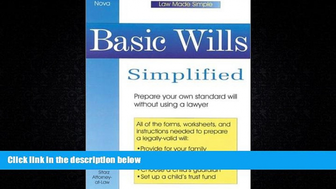 Big Deals  Basic Wills Simplified (Law Made Simple)  Full Ebooks Best Seller