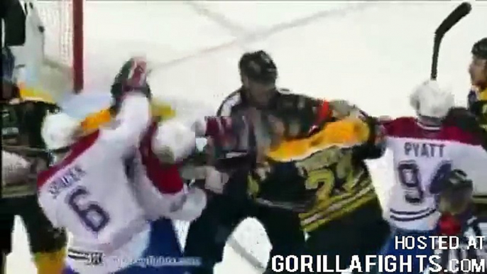 Unbelievable Hockey Fight - FULL TEAM FIGHT-tviZLgrzUQY