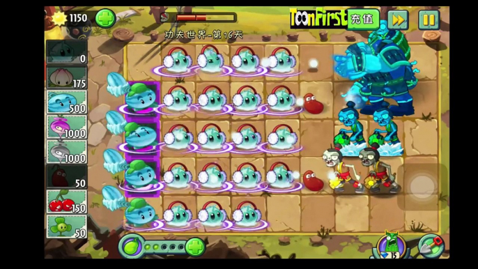 Plants vs Zombies 2 Kungfu World: Iceberg lettuce VS Minor Boss, Gameplay&Walkthrough