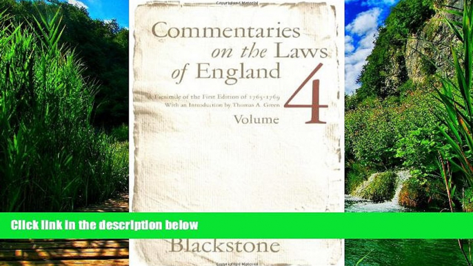 Big Deals  Commentaries on the Laws of England (Vol. 4)  Full Ebooks Most Wanted