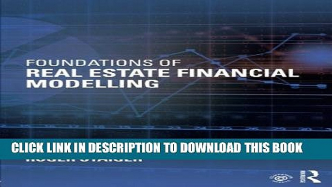 [PDF] Foundations of Real Estate Financial Modelling Full Online