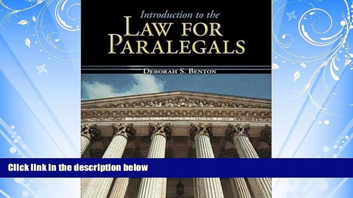 READ book  Introduction to the Law for Paralegals (McGraw-Hill Business Careers Paralegal Titles)