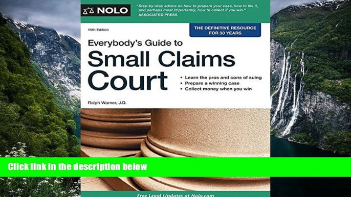 Deals in Books  Everybody s Guide to Small Claims Court (Everybody s Guide to Small Claims Court.