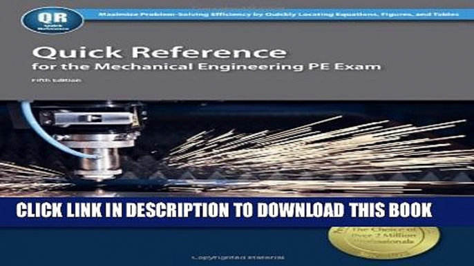 [BOOK] PDF Quick Reference for the Mechanical Engineering PE Exam, 5th Ed New BEST SELLER