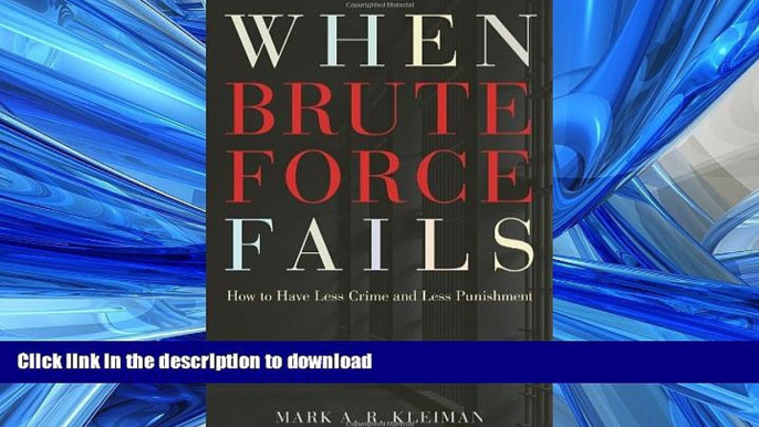 READ THE NEW BOOK When Brute Force Fails: How to Have Less Crime and Less Punishment READ EBOOK