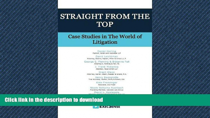 FAVORIT BOOK Straight From the Top: Case Studies in the World of Litigation READ EBOOK