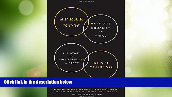 Big Deals  Speak Now: Marriage Equality on Trial  Full Read Most Wanted