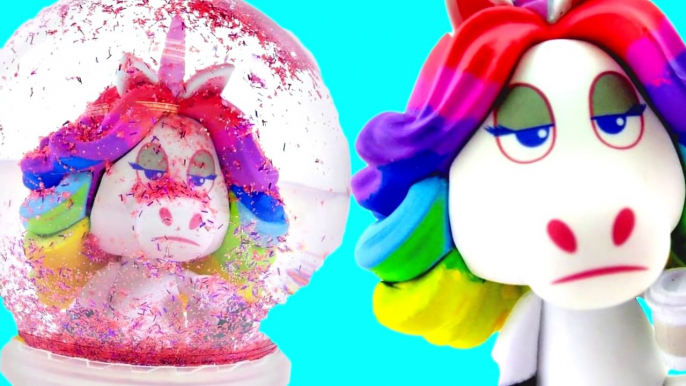 How To Make Rainbow Unicorn Snowglobe _ How To Make Fun DIY Crafts with Toys on DCTC