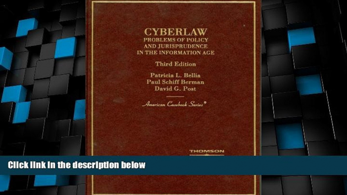 Big Deals  Cyberlaw: Problems of Policy and Jurisprudence in the Information Age, (American