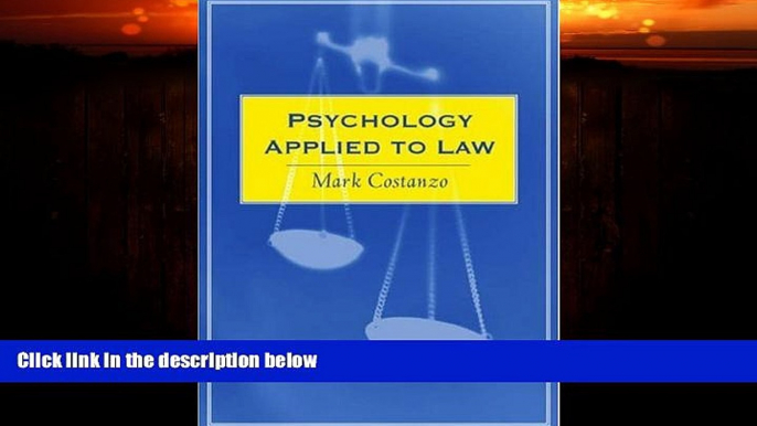 Books to Read  Psychology Applied to Law  Full Ebooks Best Seller