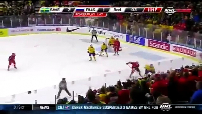 Russia Ice Hockey Players Brutally Beat Sweden Players in Bloody Fight in Sport History 2014-iiHawuIhrjM