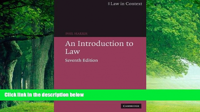 Big Deals  An Introduction to Law (Law in Context)  Best Seller Books Most Wanted